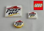 Lego blokken met Pizza Hut logo's - echte stickers, Briques en vrac, Lego, Utilisé, Enlèvement ou Envoi