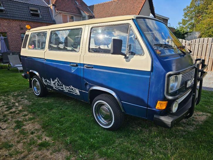 Volkswagen T3, Auto's, Volkswagen, Particulier, Transporter, Benzine, Overige carrosserie, 4 deurs, Handgeschakeld, Blauw, Grijs