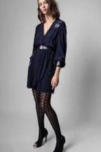 Ongedr donkerblauwe jurk met strass Zadig & Voltaire mt S, Zadig & Voltaire, Nieuw, Maat 36 (S), Boven de knie