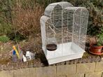 Cage à oiseaux blanche, Animaux & Accessoires, Enlèvement, Comme neuf, Métal, Cage à oiseaux