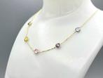Gouden Vintage ketting met edelstenen. 2025/487., Overige kleuren, Nieuw, Ophalen of Verzenden, Met edelsteen