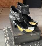 Unieke handgeschilderde leren schoenen (maat 39) goud/zilver, Tamaris, Pumps, Zwart, Ophalen of Verzenden