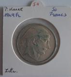 50 francs 1949 pour l'argent, Timbres & Monnaies, Monnaies | Belgique, Envoi
