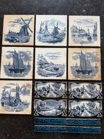 Wit - blauwe antieke tegels Gilliot & Cie, Antiek en Kunst, Ophalen of Verzenden