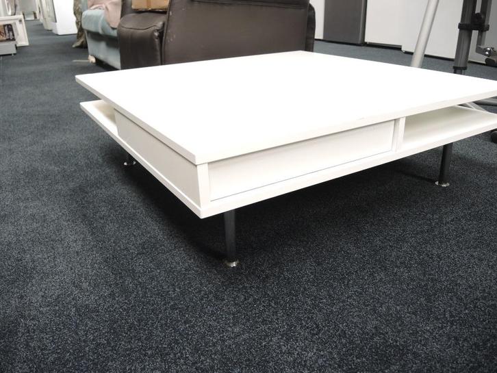 Salontafel wit, Huis en Inrichting, Tafels | Salontafels, Zo goed als nieuw, Minder dan 50 cm, 50 tot 100 cm, 50 tot 100 cm, Vierkant