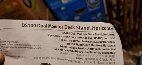 Support horizontal double LCD ERGOTRON DS100, Informatique & Logiciels, Ordinateurs & Logiciels Autre, Neuf, Enlèvement ou Envoi