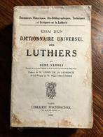 Essai d'un dictionnaire universel des luthiers - Vannes, Antiek en Kunst, Ophalen of Verzenden, Vannes