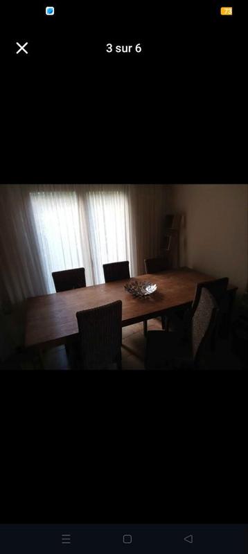 table en TECK pour 6 personnes  beschikbaar voor biedingen