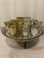 Kerstdecoratie  : schaal met theelichten, Diversen, Kerst, Ophalen of Verzenden, Gebruikt