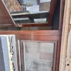Chassis bois double vitrage 1 rectangle et 1 porte, Doe-het-zelf en Bouw, Glas en Ramen, Ophalen, Gebruikt, Gevelraam of Ruit
