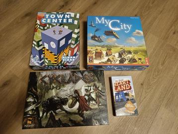 Boardgames cyclades: hades, towncenter, my city, the great h