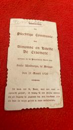 Plechtige communiekaartje 1926, Ophalen of Verzenden