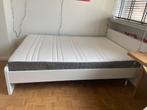 Bed + framebed, Huis en Inrichting, Slaapkamer | Bedden, Overige materialen, 140 cm, Wit, Zo goed als nieuw