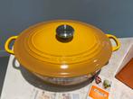 Nieuwe Le Creuset Braadpan 31 cm Nectar in doos, Gietijzer, Nieuw, Ophalen of Verzenden, Keramische plaat