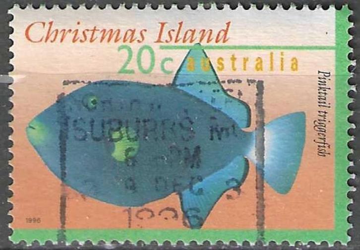 Kersteilanden 1996 - Yvert 425 - Melichthys vidua (ST), Postzegels en Munten, Postzegels | Azië, Gestempeld, Verzenden