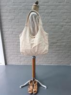Crèmekleurige handtas in katoen - défaut, Ophalen of Verzenden, Gebruikt, Beige, Handtas