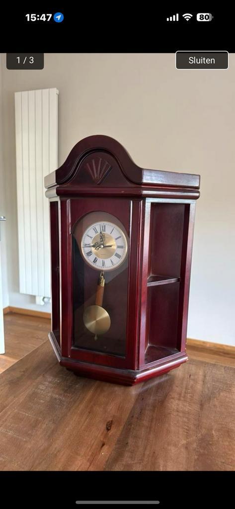Klassieke wandklok van Commodore Quartz (met slinger), Antiek en Kunst, Antiek | Klokken, Ophalen