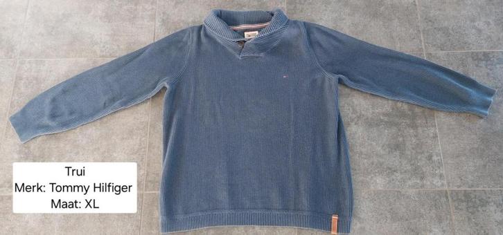 Trui heren: Tommy Hilfiger maat XL (NIEUWSTAAT), Kleding | Heren, Truien en Vesten, Nieuw, Maat 56/58 (XL), Blauw, Ophalen of Verzenden