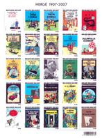 Hergé 1907-2007 stempelplaat, Postzegels en Munten, Ophalen, Postfris, Orginele gom, Postfris