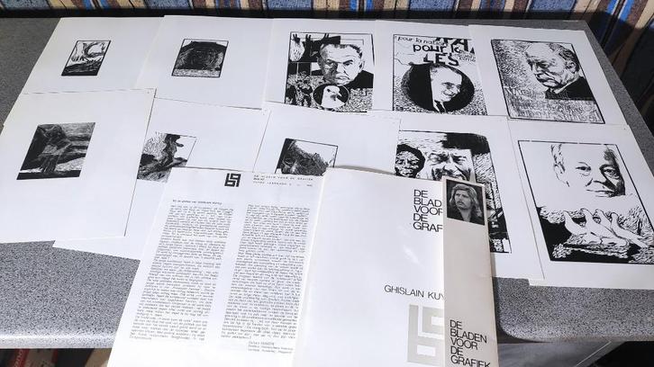 De bladen voor de grafiek Ghislain Kuyle, Boeken, Kunst en Cultuur | Beeldend, Zo goed als nieuw, Ophalen of Verzenden