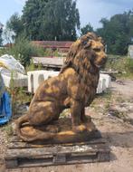 Oud roestlook grote leeuw, Ophalen of Verzenden, Nieuw, Beton, Dierenbeeld