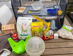 Hok voor hamster incl. toebehoren: voer, speeltjes, enz..., Minder dan 75 cm, Zo goed als nieuw, Hok, Hamster