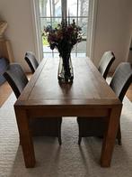Tafel en 4 stoelen, Huis en Inrichting, Gebruikt, Eikenhout, 50 tot 100 cm, Vijf personen of meer