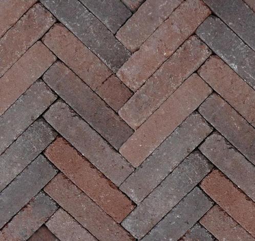 Klinkers 20x5x6 cm Rood/Bruin, totaal: 17,28m², Tuin en Terras, Tegels en Klinkers, Gebruikt, Klinkers, Beton, 10 m² of meer, Ophalen