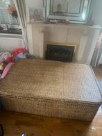 Grote Rieten opbergmand 140 x 90 salontafel, Huis en Inrichting, Tafels | Salontafels, Ophalen