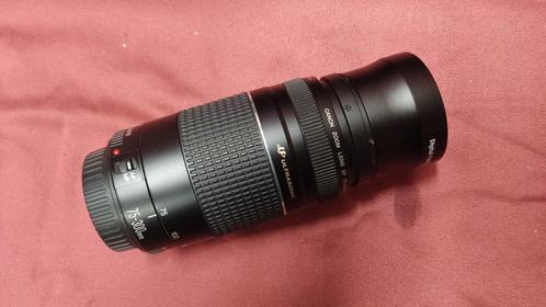 Canon 75-300 mk3-lens + dubbele brandpuntsafstand + hoesje, Computers en Software, Overige Computers en Software, Gebruikt, Verzenden