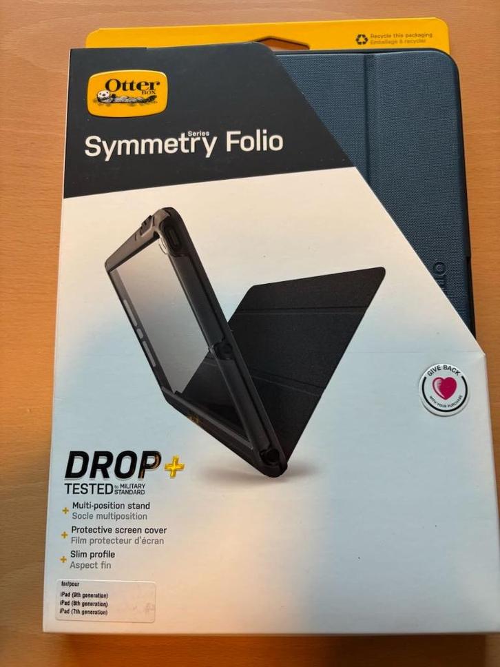 Otterbox iPad case (gen 7/8/9) - blauw, Informatique & Logiciels, Housses pour tablettes, Comme neuf, Protection faces avant et arrière