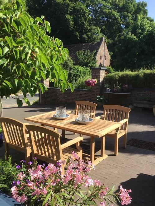Mooie Gloster Teakhouten tuinset in top staat zgan, Tuin en Terras, Tuinsets en Loungesets, Zo goed als nieuw, Tuinset, Teakhout