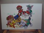 Leuke, unieke, handgemaakte schilderij/tekening Paw Patrol, Ophalen of Verzenden