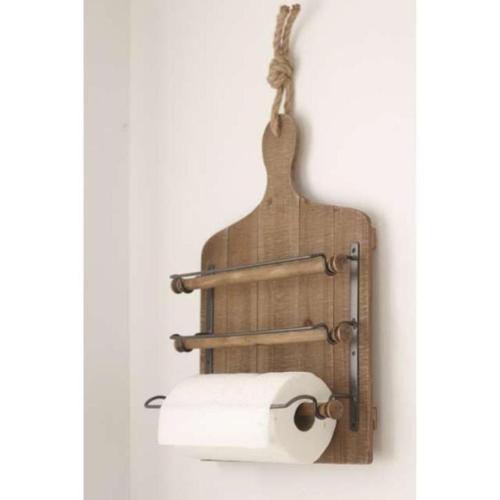 ROLLENHOUDER~Keukenrol - alu-foliehouder broodplak landelijk, Maison & Meubles, Cuisine | Éléments de cuisine, Neuf, Moins de 100 cm