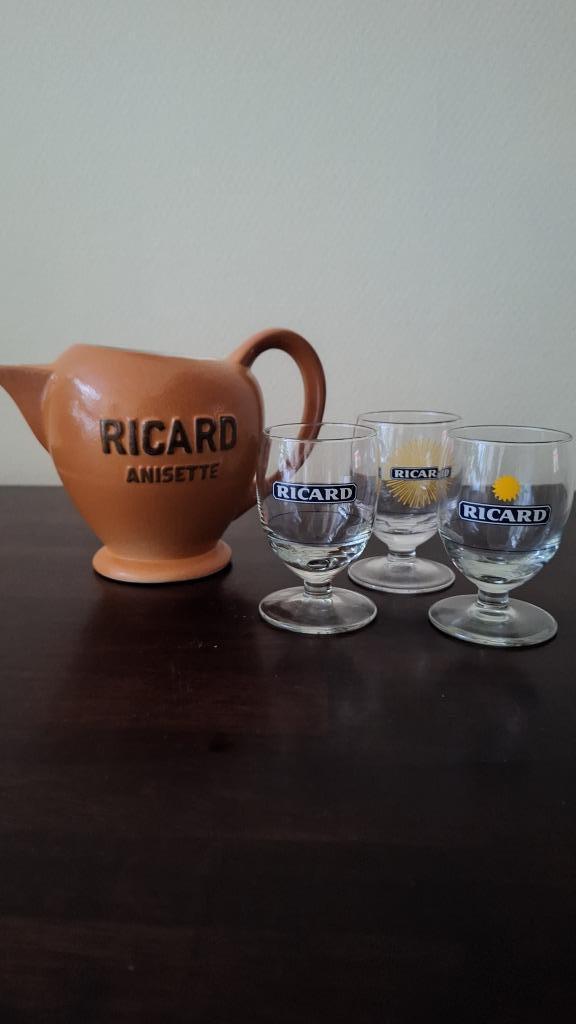 RICARD kan glazen vintage Frankrijk anijs aperitief, Antiquités & Art, Curiosités & Brocante, Enlèvement ou Envoi
