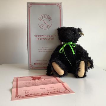 Réplique de l'ours en peluche Steiff noir 1912, Enlèvement ou Envoi, Neuf, Ours en tissus, Steiff