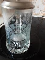 Duitse bierpullen,gegraveerd met tinnen deksel, Enlèvement, Comme neuf