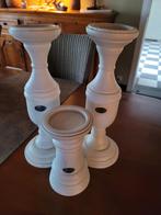 Witte kandelaars van Riverdale.: 3 stuks 20 Euro., Ophalen, Kaars