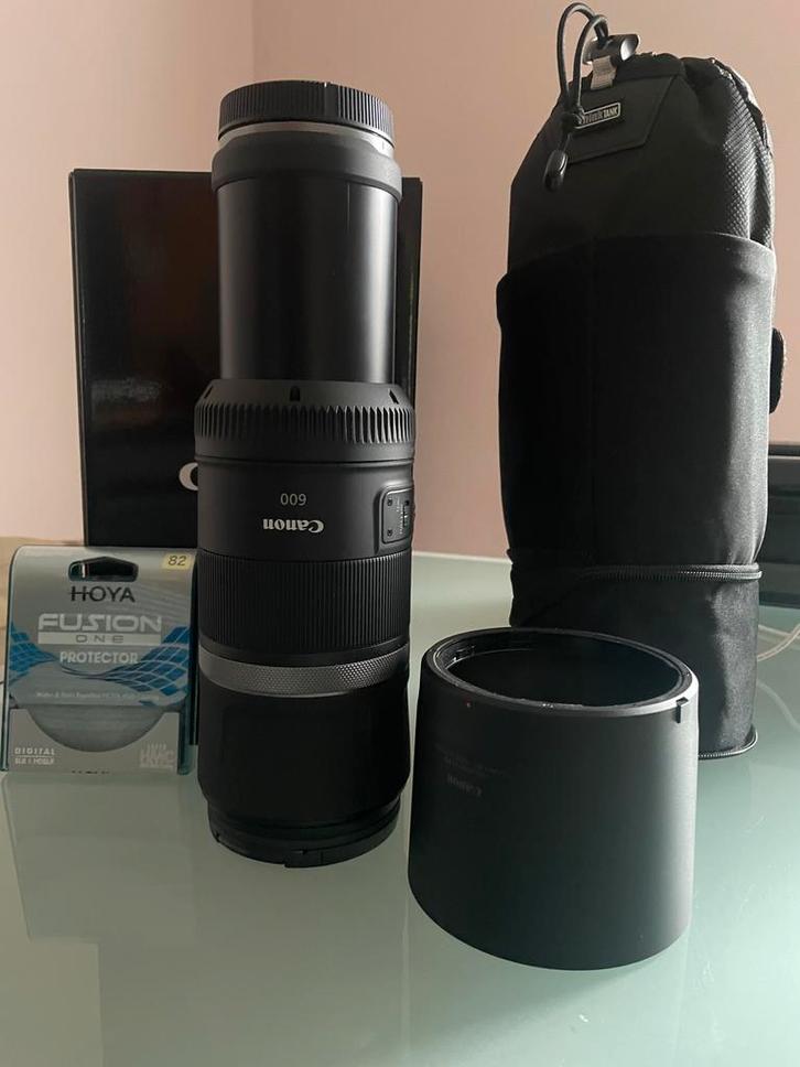 Canon RF 600 mm IS STM/zak/filter, Audio, Tv en Foto, Foto | Lenzen en Objectieven, Zo goed als nieuw, Telelens, Zoom, Ophalen of Verzenden