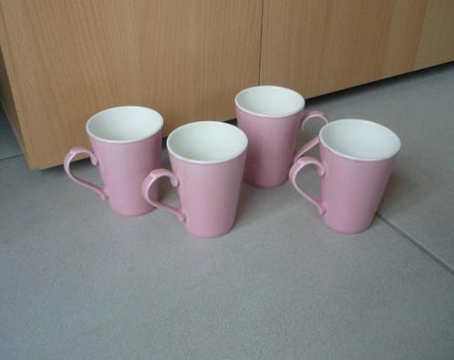 Set van 4 roze tassen mokken, Huis en Inrichting, Keuken | Servies, Ophalen of Verzenden