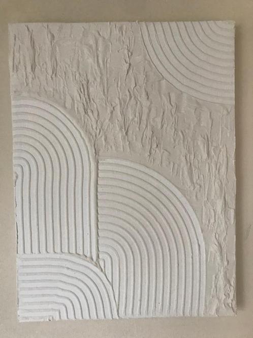 tableau Art texturé abstrait blanc – élégance simple, Antiek en Kunst, Kunst | Schilderijen | Klassiek, Ophalen of Verzenden