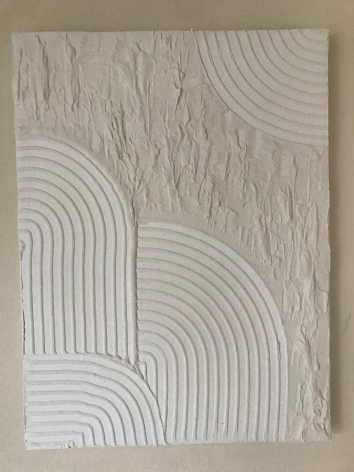 tableau Art texturé abstrait blanc – élégance simple, Antiek en Kunst, Kunst | Schilderijen | Klassiek, Ophalen of Verzenden