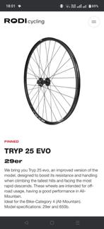 Rodi Tryp 25 Evo 29 inch mtb wielset, Ophalen, Zo goed als nieuw, Mountainbike, Wiel