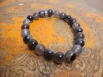 Armband van lithoteciet en obsidiaan, Ophalen of Verzenden, Zo goed als nieuw