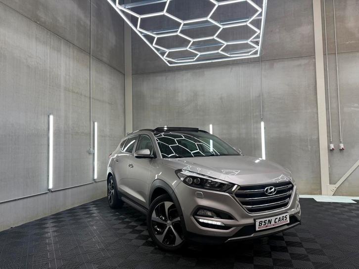 HYUNDAI TUCSON/PANO/AUTOMAAT/CAMERA/LEER/FULL/1EIGNR/GARANTI, Auto's, Hyundai, Bedrijf, Te koop, Tucson, 4x4, Benzine, Euro 6