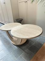 Vintage Italiaanse Travertin salontafel, Huis en Inrichting, Ophalen, Zo goed als nieuw