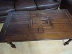 Houten salontafel massief, Ophalen, 100 tot 150 cm, 50 tot 75 cm, Eikenhout