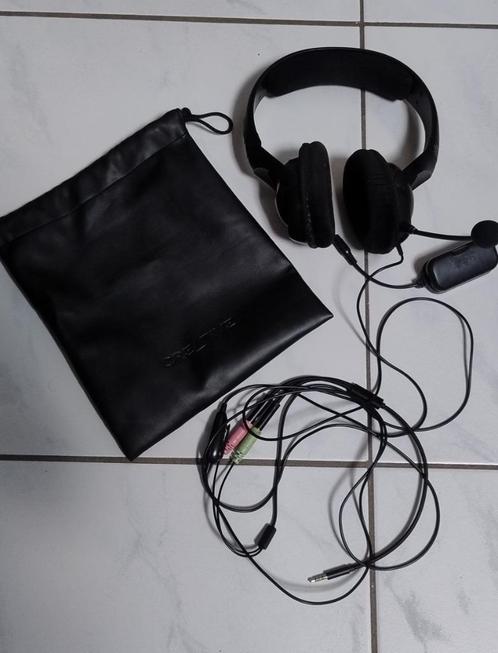 Gaming headset Creative Fatal1ty, Computers en Software, Headsets, Gebruikt, Over-ear, Bedraad, Gaming headset, Inklapbare microfoon