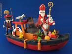 Playmobil 5206 Sinterklaas, zwarte Piet + stoomboot COMPLEET, Envoi