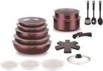 18-Delige Potten, Pannen & Keukenset NIEUW, Huis en Inrichting, Ophalen of Verzenden, Nieuw, Wok